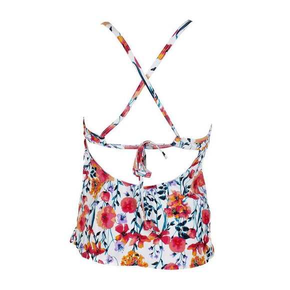 NWT Hula Honey S Such a Fleury Printed Poppy Tankini Swim Top #88120 - Picture 2 of 5
